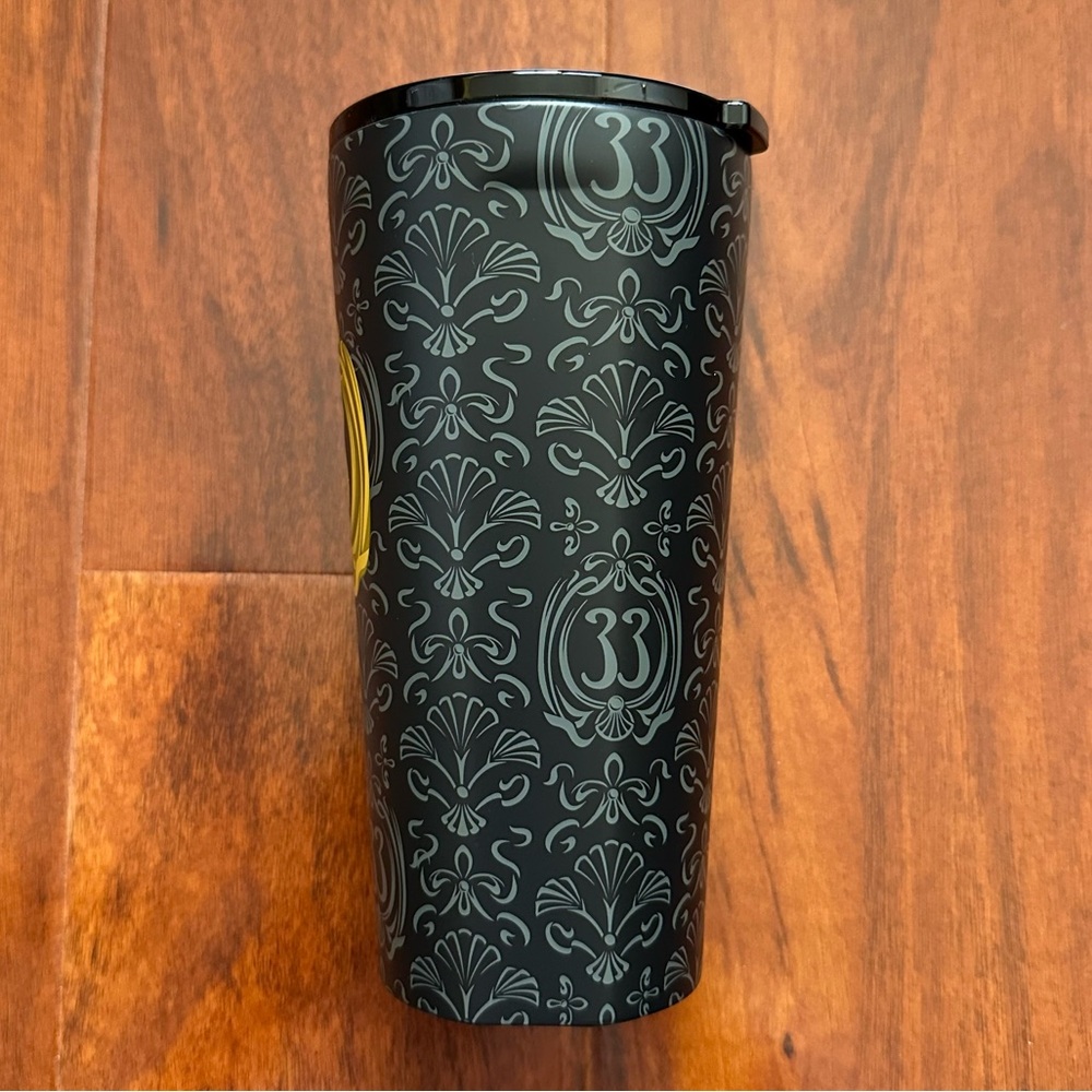 π Disney Corkcicle Club 33 Haunted Mansion Unisex Black & Gold Hot/Cold Tumbler - Picture 3 of 10